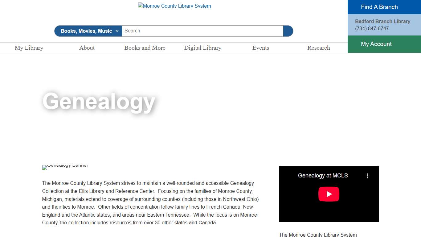 Genealogy - Monroe County Library System